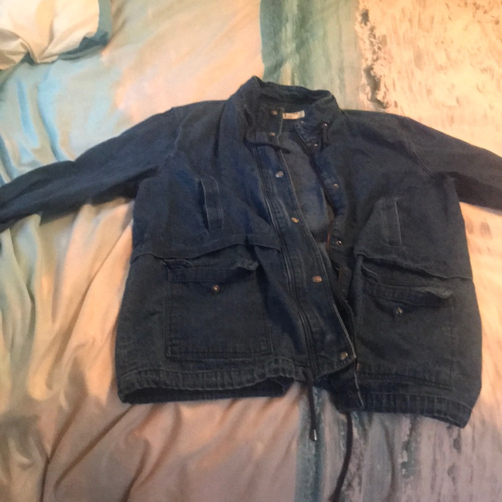 80s style baggy denim jacket